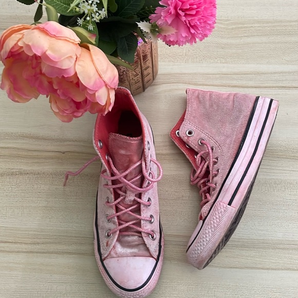 High top “velvet” converse pink - Picture 2 of 7